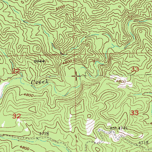 Topographic Map of Galena Creek, SD