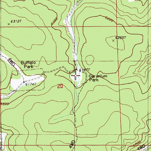 Topographic Map of Geranium Park, SD