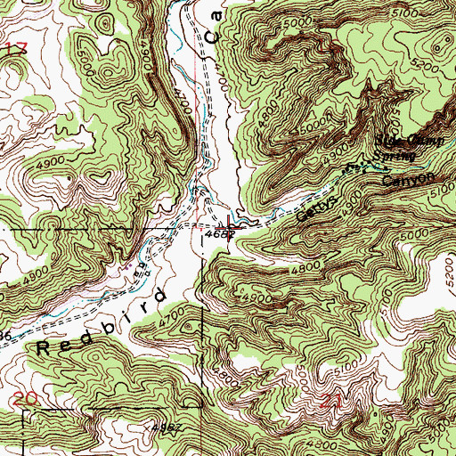 Topographic Map of Gettys Canyon, SD
