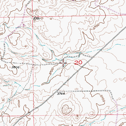 Topographic Map of Gobbler Canyon, SD
