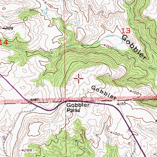 Topographic Map of Gobbler Ridge, SD