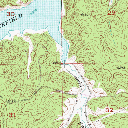 Topographic Map of Gold Run, SD
