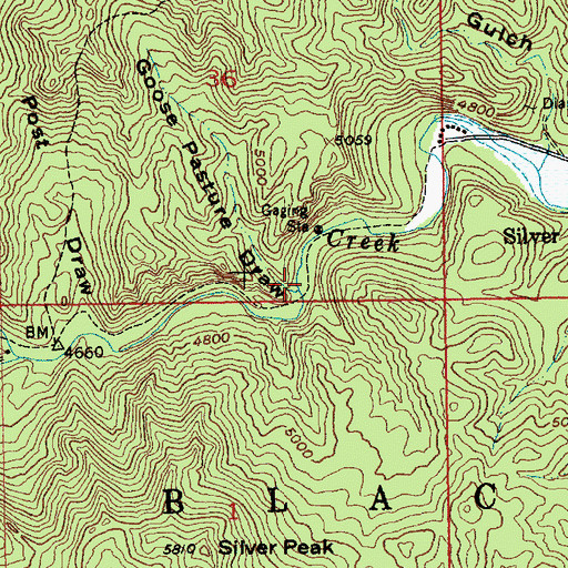 Topographic Map of Goose Pasture Draw, SD