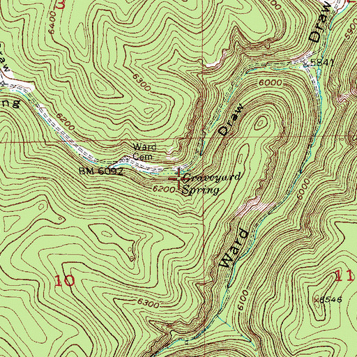 Topographic Map of Graveyard Spring, SD
