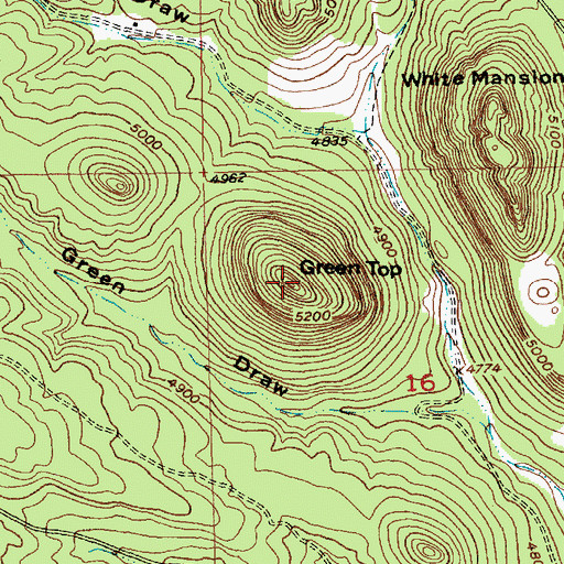 Topographic Map of Green Top, SD