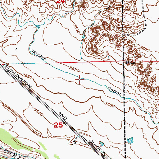 Topographic Map of Griffis Canal, SD