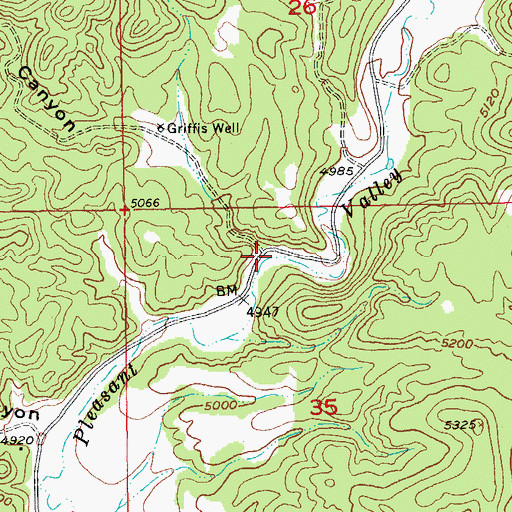 Topographic Map of Griffis Canyon, SD