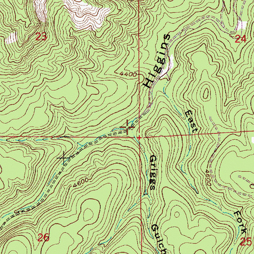 Topographic Map of Griggs Gulch, SD