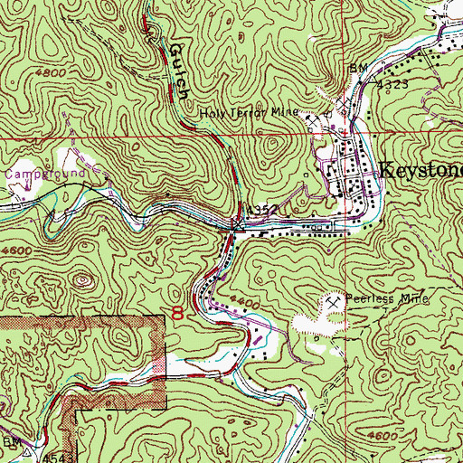 Topographic Map of Grizzly Bear Creek, SD