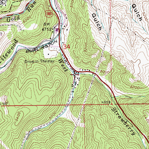 Topographic Map of Grizzly Gulch, SD