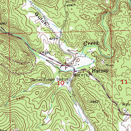 Topographic Map of Harney, SD