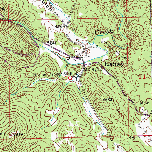 Topographic Map of Harney Ranger Station, SD