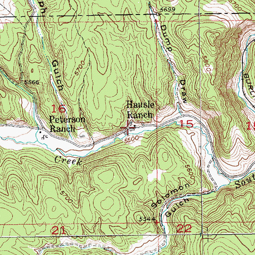 Topographic Map of Hausle Ranch, SD