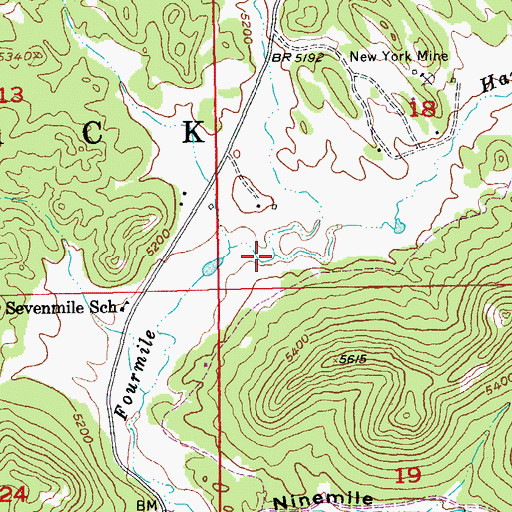 Topographic Map of Hay Creek, SD