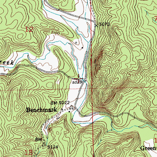 Topographic Map of Hay Creek, SD
