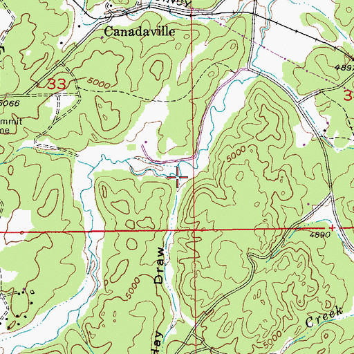 Topographic Map of Hay Draw, SD