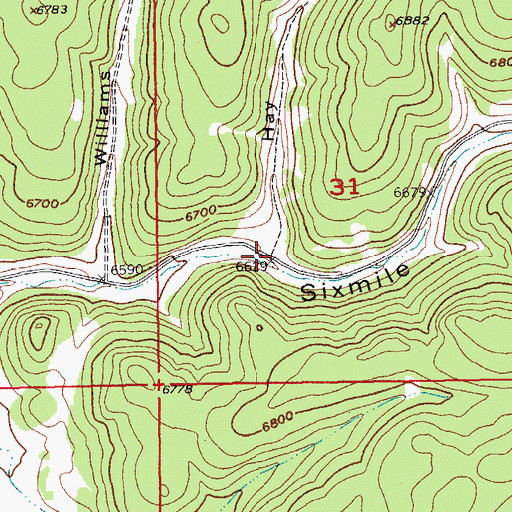 Topographic Map of Hay Draw, SD