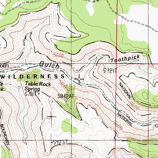Topographic Map of Toothpick Canyon, AZ