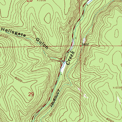 Topographic Map of Hellsgate Gulch, SD