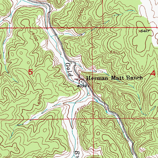 Topographic Map of Herman Matt Ranch, SD