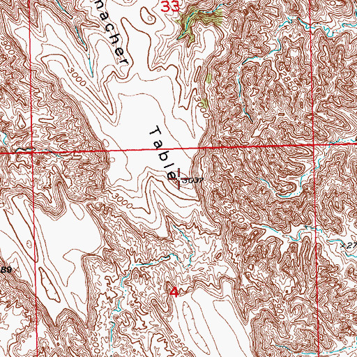 Topographic Map of Hutmacher Table, SD