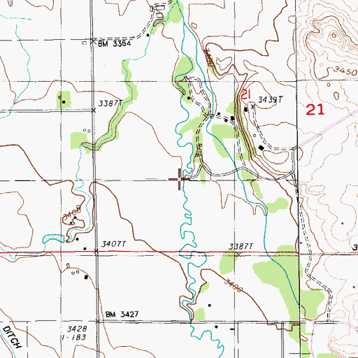 Topographic Map of Higgins Gulch, SD