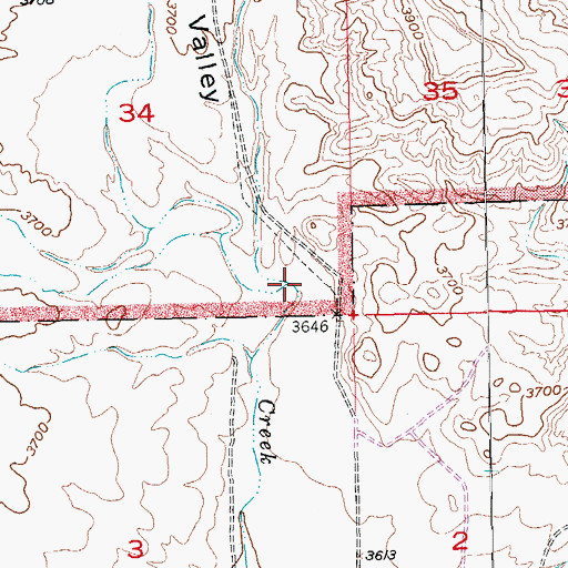Topographic Map of Highland Creek, SD