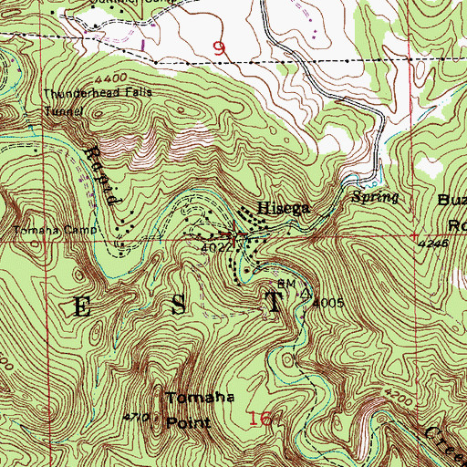 Topographic Map of Hisega, SD