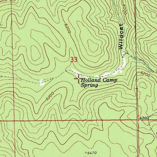 Topographic Map of Holland Camp Spring, SD