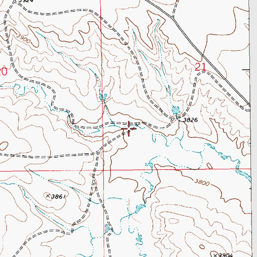 Topographic Map of Hollingsworth Draw, SD