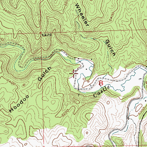 Topographic Map of Hoodoo Gulch, SD