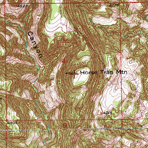 Topographic Map of Horse Trap Mountain, SD