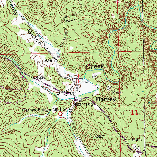 Topographic Map of Horsely Gulch, SD