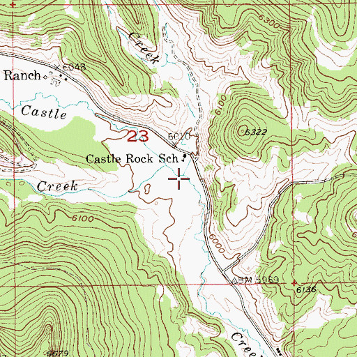 Topographic Map of Horsethief Creek, SD