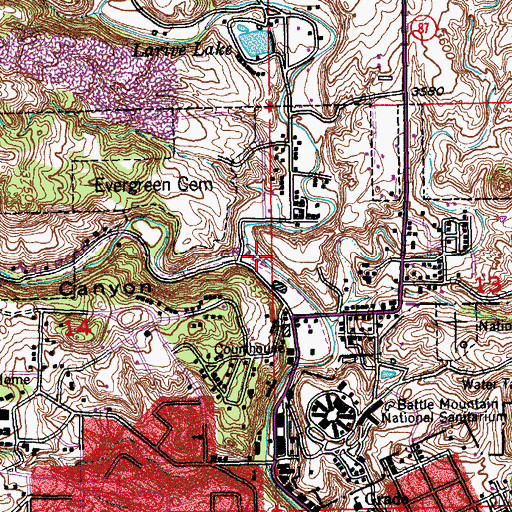 Topographic Map of Hot Brook, SD