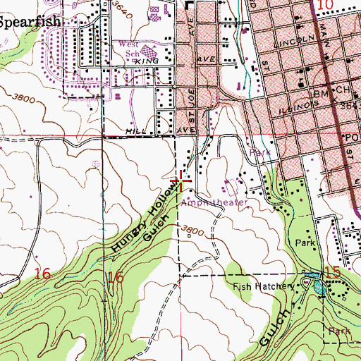 Topographic Map of Hungry Hollow Gulch, SD