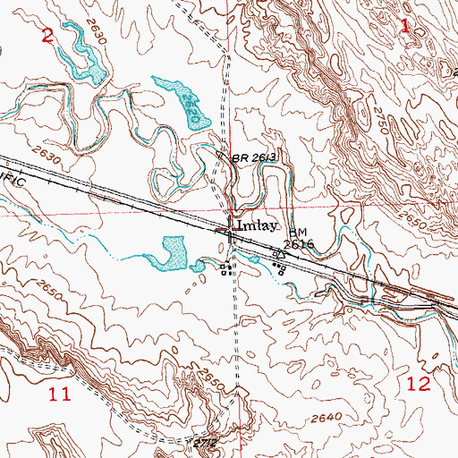 Topographic Map of Imlay, SD