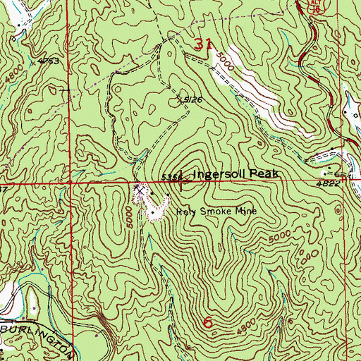 Topographic Map of Ingersoll Peak, SD