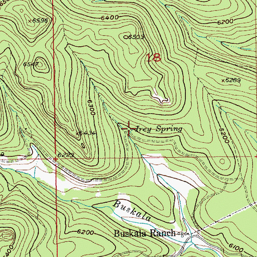 Topographic Map of Irey Spring, SD