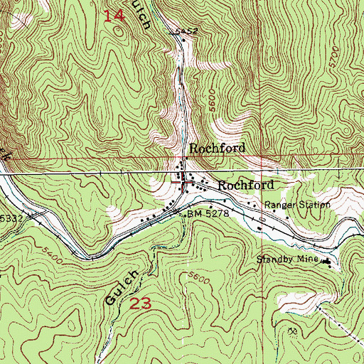 Topographic Map of Irish Gulch, SD