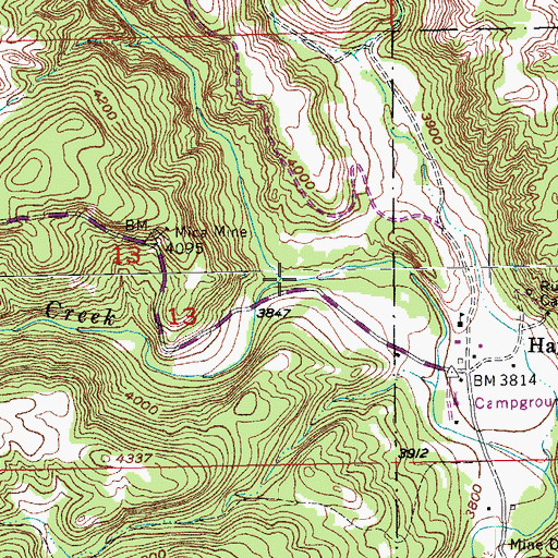 Topographic Map of Iron Creek, SD