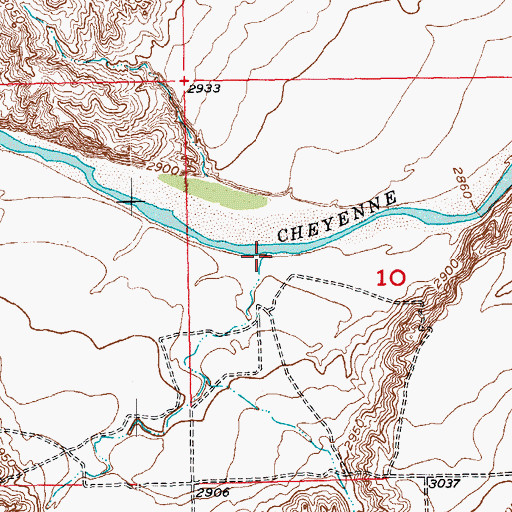 Topographic Map of Iron Draw, SD