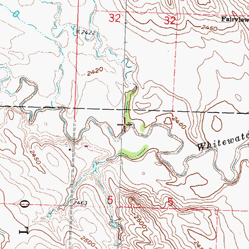 Topographic Map of Jackrabbit Draw, SD