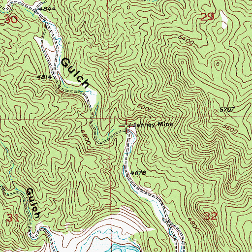 Topographic Map of Jenney Mine, SD