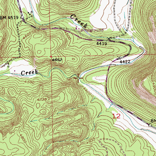 Topographic Map of Jim Creek, SD