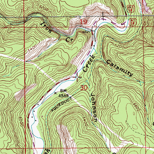 Topographic Map of Johnson Gulch, SD