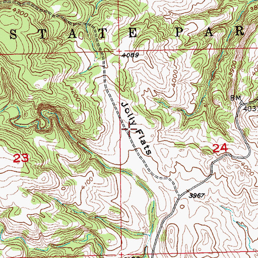 Topographic Map of Jolly Flats, SD