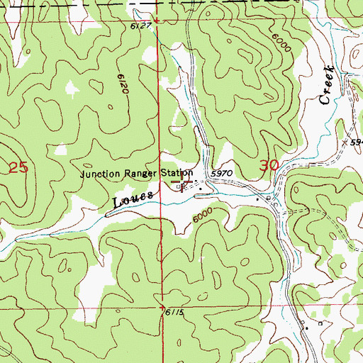 Topographic Map of Junction Ranger Station, SD
