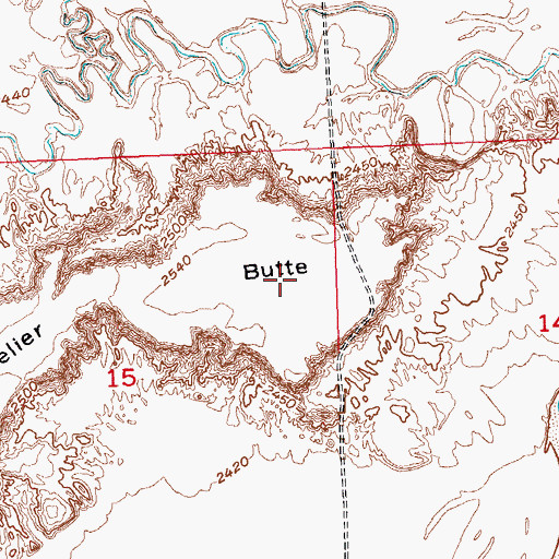 Topographic Map of Kelier Butte, SD