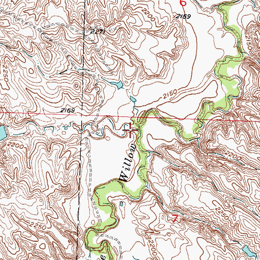 Topographic Map of Kerrington Draw, SD